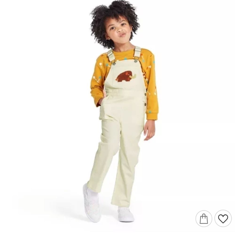 Christian Robinson x Target Toddler Woolly Mammoth Embroidered Overalls …